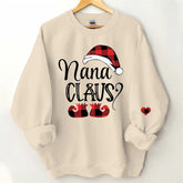 Lofaris Christmas Santa Hat Shoes Custom Nana Kids Sweatshirt